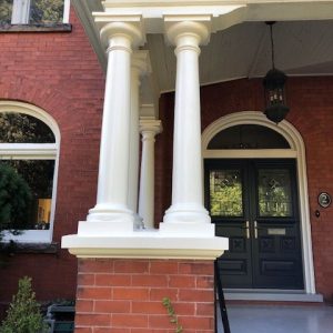 Just one of these columns was duplicated by Century Porch Post. It's hard to tell which column is the new column from the older columns.