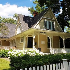 Our porch posts are the star of this porch.